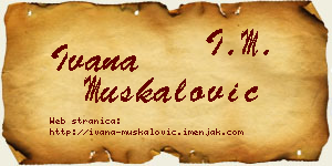 Ivana Muskalović vizit kartica